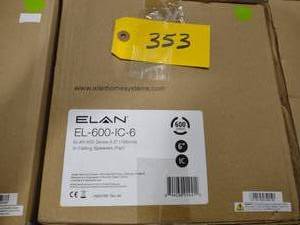 lot 353 image: (2) Elan EL-600-IC-6 Speakers...