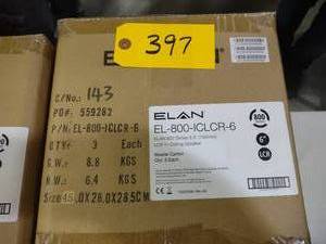 lot 397 image: 3 Pack Elan EL-800-ICLCR-6 Speakers...