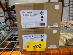 lot 403 image: 3 Pack Elan EL-800-ICLCR-6 Speakers...