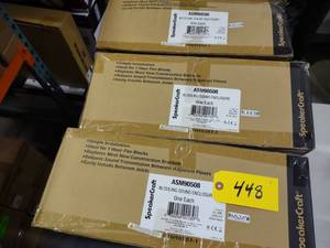 lot 448 image: (3) Speaker Craft ASM90508 Sound En...