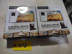 lot 478 image: (2) Sanus Sonoamp Wall Mounts...