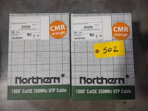 lot 502 image: (2) Cat 5E Wire, 1000 Rolls...
