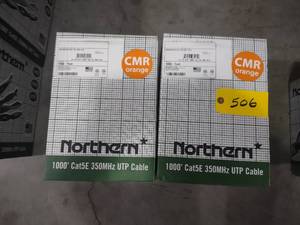 lot 506 image: (2) Cat 5E Wire, 1000 Rolls...