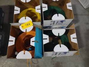 lot 732 image: (4) Cat 5E Wire, Partial Rolls...