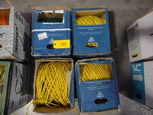 lot 733 image: (4) Cat 5E Wire, Partial Rolls...