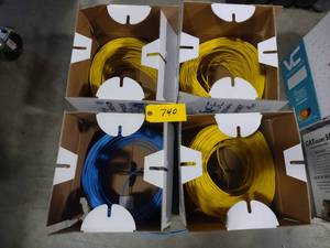 lot 740 image: (4) Cat 5E Wire, Partial Rolls...