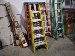 lot 566 image: Werner 6 Fiberglass Step Ladder...