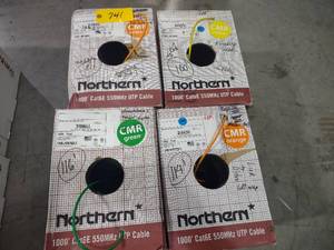 lot 741 image: (4) Cat 6 Wire, Partial Rolls...