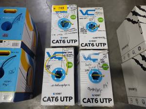 lot 745 image: (4) Cat 6 Wire, Partial Rolls...
