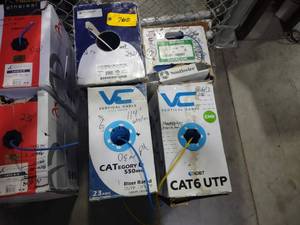 lot 760 image: (4) Cat 6 Wire, Partial Rolls...
