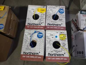 lot 766 image: (4) Cat 6 Wire, Partial Rolls...