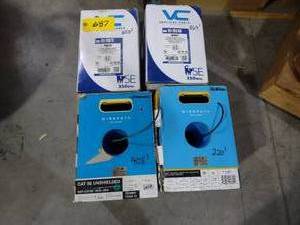 lot 687 image: (4) Partial Rolls Cat 5E Wire...