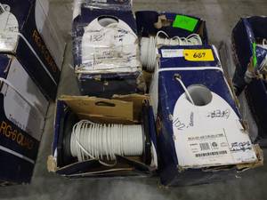 lot 689 image: (4) Partial Rolls RG6 Wire...