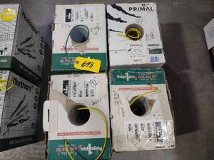 lot 698 image: (4) Partial Rolls Cat 5E Wire...