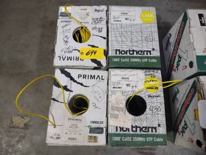 lot 699 image: (4) Partial Rolls Cat 5E Wire...