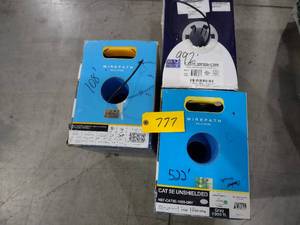 lot 777 image: (3) Cat 5E Wire, Partial Rolls...
