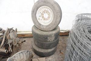 Set of 4 Kelley 16" Trailer Tires Mounted on 8 Bolt Rims