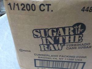 lot 3 image: Case of 1200 packets Sugar in the R...