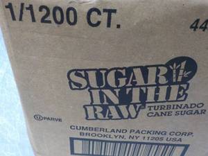 lot 4 image: Case of 1200 packets Sugar in the R...