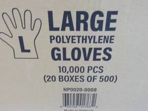 lot 5 image: Case of 10,000 Size Large Polyethyl...