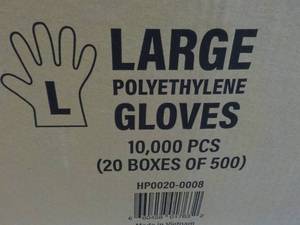 lot 6 image: Case of 10,000 Size Large Polyethyl...