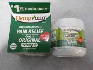 lot 21 image: Hempvana 4 oz Jar Pain Relief Cream...