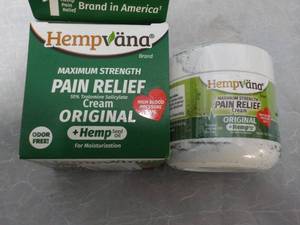 lot 22 image: Hempvana 4 oz Jar Pain Relief Cream...
