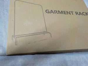 lot 94 image: Black Metal Garment Rack...