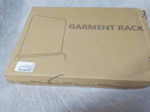 lot 102 image: Black Metal Garment Rack...