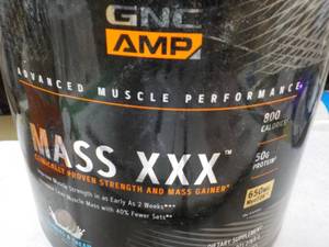 lot 106 image: 6.1 lb. Jug GNC MassXXX Muscle Perf...