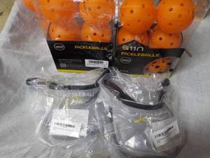 lot 156 image: 12 Pickleballs and 2 Visors...