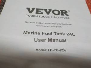 lot 244 image: Vevor Marine Fuel Tank 2YL...