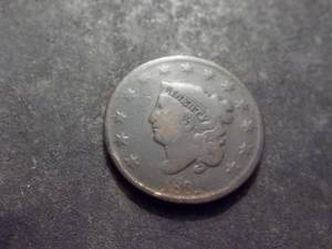 lot 7 image: 1831 Large Cent Coronet Head