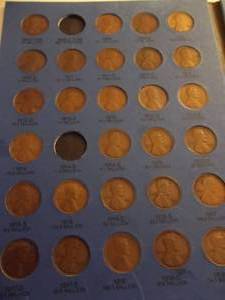lot 32 image: Collection Of Lincoln Cents 1909-1940 89 Coins In All.
