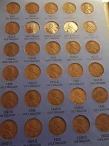 lot 37 image: Complete Short Set Of Lincoln Cents 1941-1987