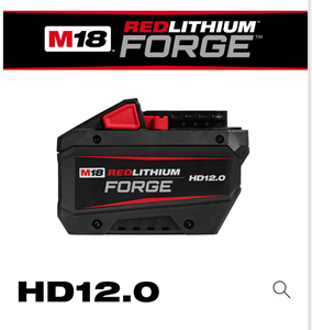 lot 2 image: Milwaukee M18 REDLITHIUM FORGE HD12.0 Battery Pack, Model# 48-11-1813 BRAND NEW in box- Retail $330.00