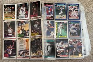 lot 167 image: Misc Basketball & Baseball Card Binder Sheets