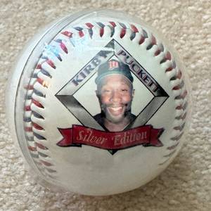 lot 175 image: Kirby Puckett Silver Edition Baseball