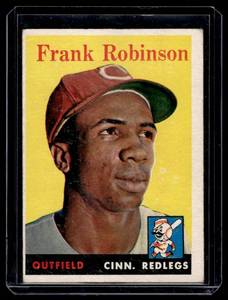 lot 7 image: Frank Robinson 2nd Year 1958 Topps #285 Vintage Baseball Card