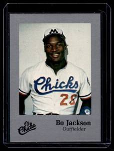 lot 21 image: Bo Jackson RC Minor Leage Card 1986 Memphis Chicks #28 Rookie Baseball Card