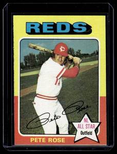 lot 25 image: Pete Rose 1975 Topps #320 Vintage Baseball Card