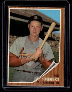 lot 35 image: 1962 Topps Red Schoendienst #575 (SUPER TOUGH HIGH # SP) Vintage Baseball Card
