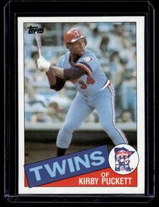 lot 43 image: Kirby Puckett RC 1985 Topps #536 Rookie Vintage Baseball Card