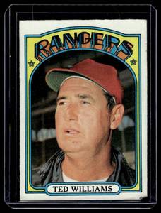 lot 54 image: Ted Williams 1972 Topps #510 Vintage Baseball Card