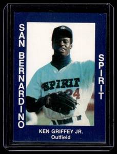 lot 56 image: Ken Griffey Jr. RC Minor League San Bernadine Spirit #34 Baseball Card