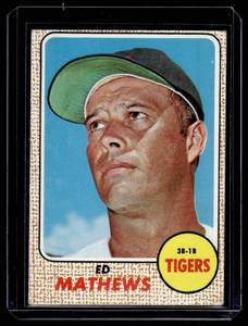 lot 83 image: Eddie Mathews 1968 Topps #58 Vintage Baseball Card