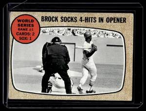 lot 85 image: Lou Brock World Series 1968 Topps #151 Vintage Baseball Card