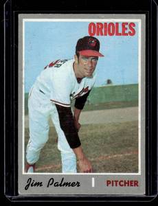 lot 92 image: Jim Palmer 1970 Topps #449 Vintage Baseball Card