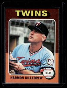 lot 94 image: Harmon Killebrew 1975 Topps #640 Vintage Baseball Card