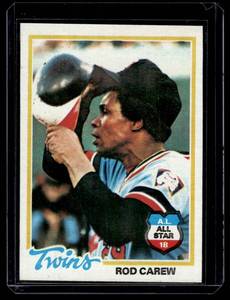 lot 95 image: Rod Carew 1978 Topps #580 Vintage Baseball Card